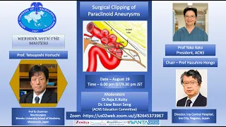 ACNS Webinar - August 19- Clipping of Paraclinoid Aneurysms