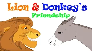 The Lion & Donkey's Friendship - English Story For Kids | Moral Bedtime Stories For Kids In English