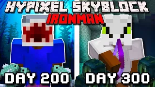 I Survived 300 Days in HYPIXEL SKYBLOCK Ironman.. Here's What Happened