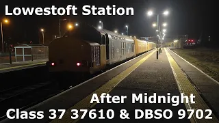 Class 37 37610 & DBSO 9702 at Lowestoft Railway Station with Network Rail Test Train