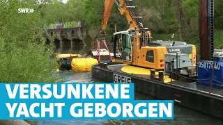 Versunkene Yacht: Ein Bergungsabenteuer in der Lahn