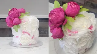 AMAZING Ruffle Rose Cake (this is easier than it looks:)) | Modern Version of an Old Design