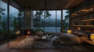 Soothing Rain and Fireplace for Relaxation - Cozy Atmosphere for Peace of Mind