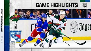 Wild @ Rangers 1/28/22 | NHL Highlights