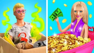 TRANSFORMANDO BARBIE VS. KEN | Artesanatos de Ricos e Pobres | De Nerd a Popular, TeenVee