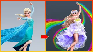 Frozen: Elsa Frozen Glow Up - Disney Princesses Transformation