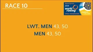 2019 World Rowing Indoor Champs. masters 2000m racing - LM43, LM 50, M43, M50