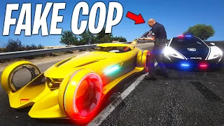 Stealing Expensive Cars as Fake Cop in GTA 5 RP..