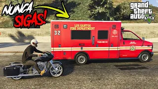 Nunca Sigas LAS AMBULANCIAS Del GTA 5 o Te Encontrarás con Esto!