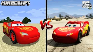 GTA 5 Lightning MCQueen VS MINECRAFT Lightning MCQueen - WHO IS BEST?