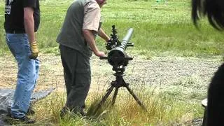 recoilless rifle being fired