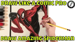 Learn to draw Spiderman| Draw Spiderman like a comic book PRO!