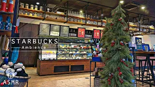 Christmas Starbucks Cafe Ambience - Coffee Shop Sounds & Jazz Music, Cafe ASMR, Study Music Relax