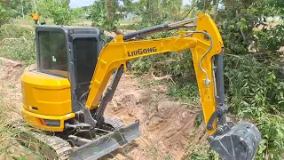 รีวิวรถขุดเล็กใหม่ถอดด้าม LIUGONG 9035F เปิดคลองเก่าชมไปบ่นไป excavator