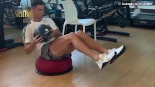 Ronaldo workouts in home gym and outdoors