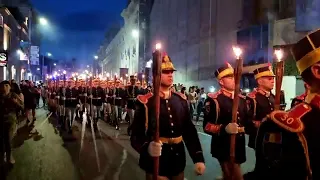 Retragerea cu torțe a militarilor Brigăzii 30 Gardă „Mihai Viteazul”
