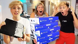 DESTROYING MORGZ PS4 & BUYING HIM 100 NEW ONES... ($10,000)