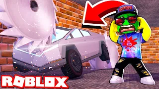 Shredded Tesla CyberTruck! Crash Test OF new TESLA in Car Crushers 2 Roblox Mode