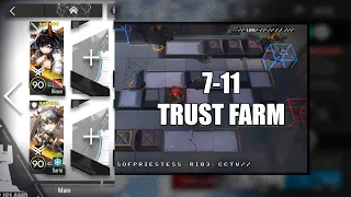 【明日方舟】【Arknights】【Trust Farm】7-11 (LMD/T2 Oriron) (2 Operators)