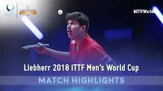 Simon Gauzy vs Kanak Jha I 2018 ITTF Men's World Cup Highlights (Group)