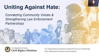 Uniting Against Hate: Connecting Community Voices and Strengthening Law Enforcement Partnerships