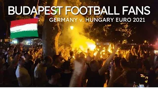 Hungarian Fans at Szabadság tér react when their team scores a goal against the Germans at Euro 2021