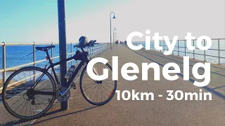 Cycle from Adelaide City to Glenelg Beach on a Separated Bike Path!