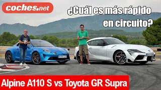 Toyota GR Supra vs Alpine A110 S | Prueba en circuito / Test / Review en español | coches.net