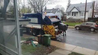 Garbage truck in Montreal