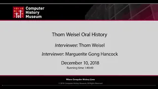 Oral History of Thom Weisel