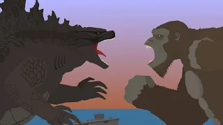 Godzilla vs KONG part 1 |  BATTLE OF TITANS  |  Pivot Animation