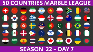 50 Countries Marble Race League Season 22 Day 7/10 Marble Race in Algodoo