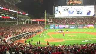 Cleveland Indians fans react to walk-off win in ALDS.