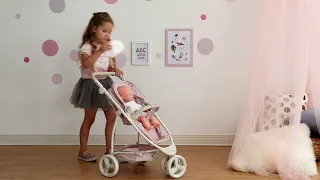 Olivia’s Little World 2-In-1 Multi-Positional Kids Baby Doll Pram, Pushchair & Adjustable Handle