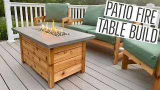 DIY Fire Pit Table Build | Outdoor Furniture