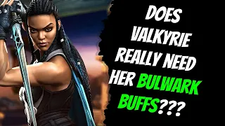 Does Valkyrie Need Her Bulwark Buffs, Damage Comparison Marvel Contest of Champions