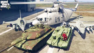 GTA 5 - Stealing Military Vehicles with Michael! | [Poland & United Nations] (Real Life Cars) #130