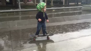 Wyatt Skating in the Rain