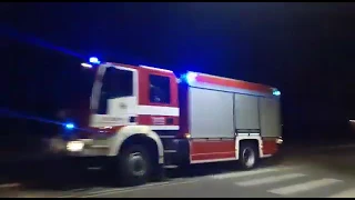 Latvian fire truck responding in Valmiera