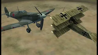 IL-2 Sturmovik | Spitfire Mk Vb vs. Fokker Dr.1 | Which one turns better