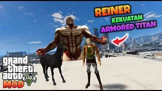 REINER ARMORED TITAN AKHIRNYA DATANG KE KOTA - GTA 5 MOD ATTACK ON TITAN