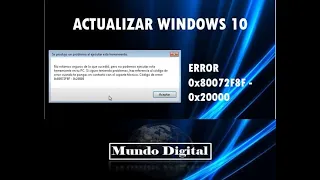 ERROR actualizando Windows 10 -  0x80072F8F - 0x20000