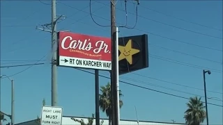 FIRST Carl's Jr. Restaurant - fast food history - reading the plaque