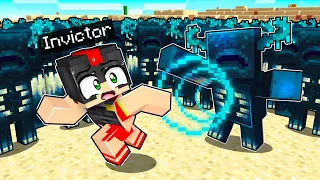 INVICTOR vs 100 WARDEN en Minecraft 😱 BATALLAS DE MOBS