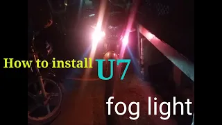 How to install U7 led projector fog light with angel Eye ring on passion x pro| circuit diagram|aavi