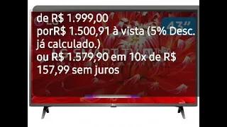 Smart TV LED 43” LG 43LM6300PSB Full HD Wi-Fi - Inteligência Artificial 3 HDMI 2 USB