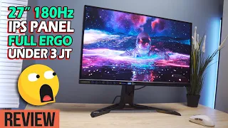 27" 180Hz FULL ERGO UNDER 3 JT, INI SIH KILLER! Monitor Lenovo Legion R27i-30