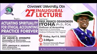 27th INAUGURAL LECTURE OF COVENANT UNIVERSITY