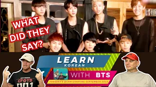 BTS Teaches Two Rock Fans  How to Speak Korean Episode #2