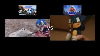 My Sonic Plush Movie Trailer vs Sonic movie trailer 2 in plush